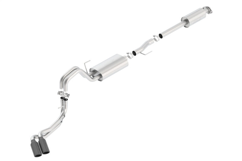 Borla 15-17 Ford F-150 2.7/3.5L V6 / 5.0 V8 2/4WD Black Chrome Angle-Cut Side Exit Catback Exhaust - My Store