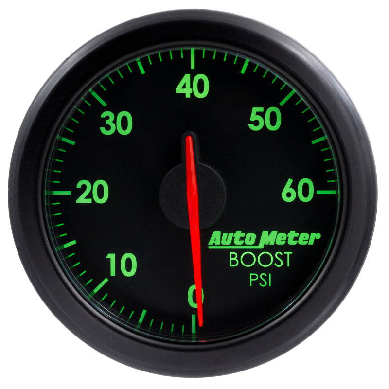 Autometer Airdrive 2-1/6in Boost Gauge 0-60 PSI - Black - My Store