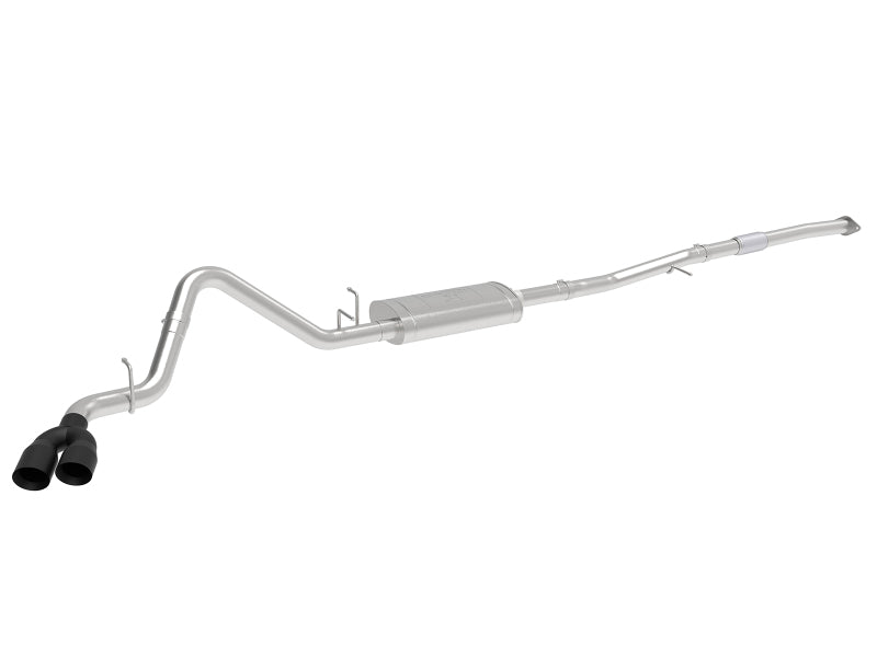 aFe Vulcan Series 3in 304SS Exhaust Cat-Back w/Blk Tip 2019 GM Silverado/Sierra 1500 L4-2.7L (t) - Mammoth Racing -