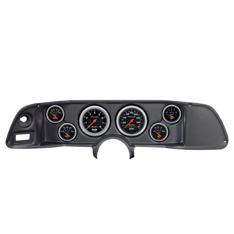 Autometer Sport-Comp 70-78 Camaro Dash Kit 6pc Tach / MPH / Fuel / Oil / Wtmp / Volt - My Store