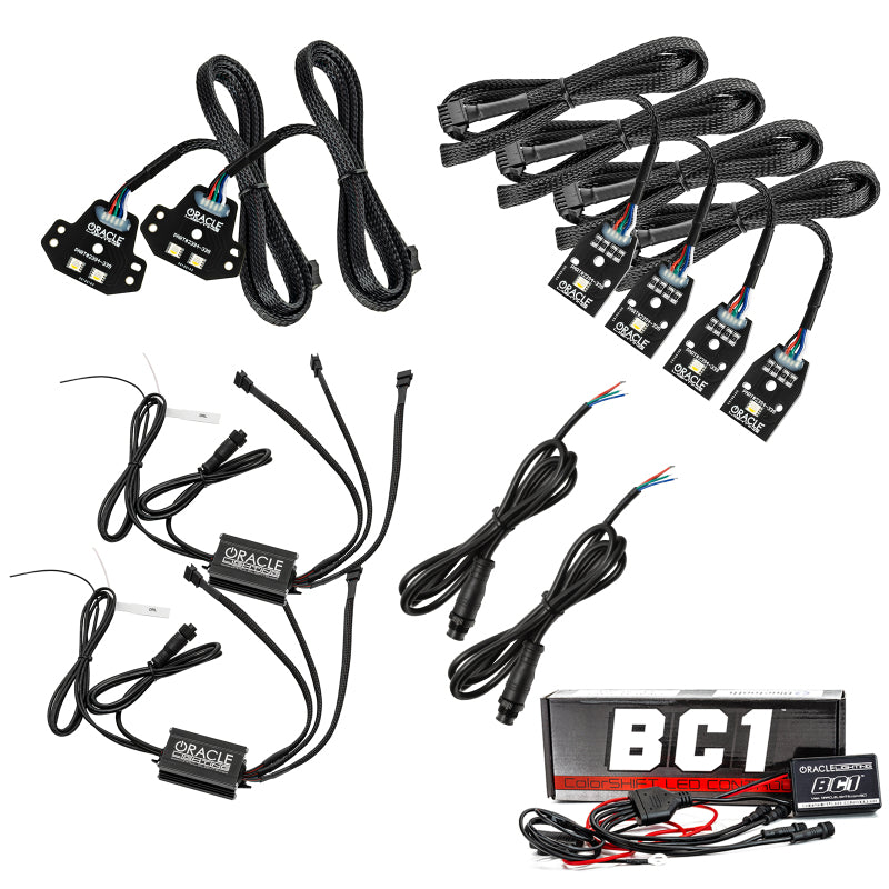 Oracle 15-21 Dodge Charger RGB+W DRL Headlight DRL Upgrade Kit - ColorSHIFT w/ BC1 Controller - Mammoth Racing -
