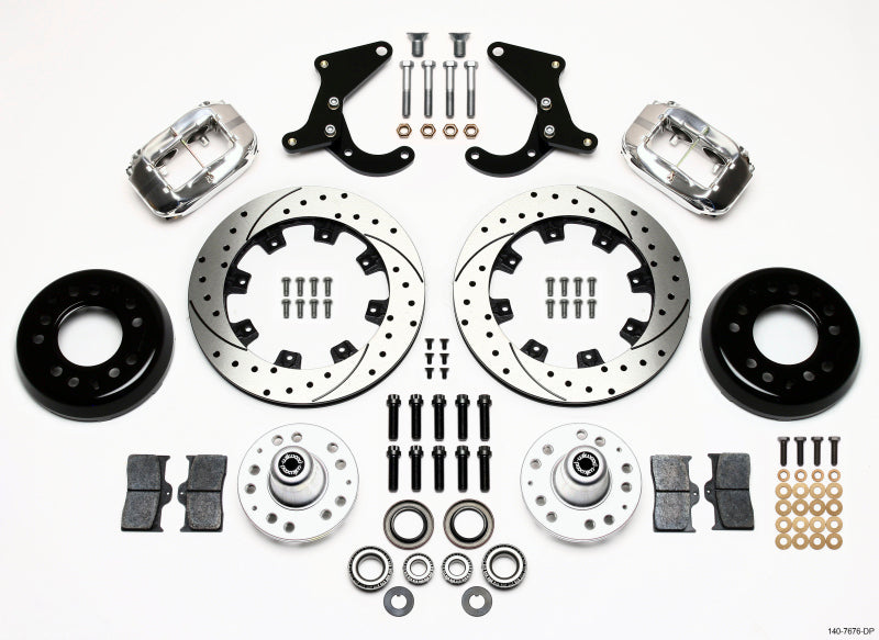 Wilwood Forged Dynalite Front Kit 12.19in Drilled Polished 55-57 Chevy - My Store