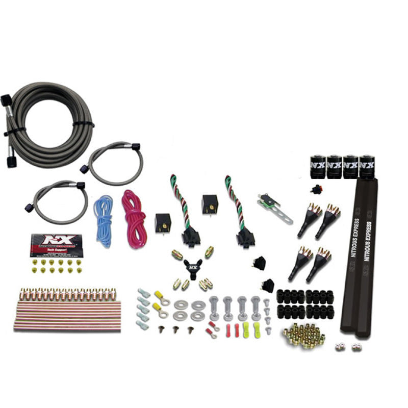 Nitrous Express 4 Cyl SX2 Nozzle Nitrous Kit (100-300HP x 2) w/o Bottle - My Store