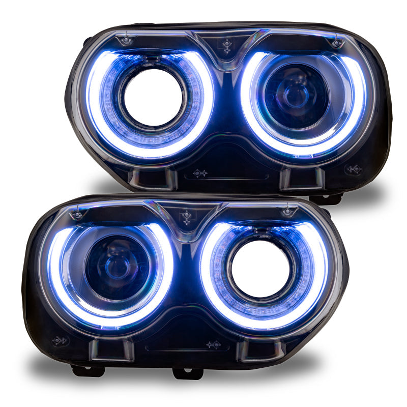 Oracle 15-21 Dodge Challenger RGB+W Headlight DRL Upgrade Kit - ColorSHIFT w/ Simple Controller - Mammoth Racing -