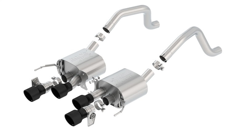 Borla 2015+ Chevy Corvette C7 Z06 6.2L Axle Back ATAK Exhaust Black Quad Tips w/o AFM w/ NPP - My Store