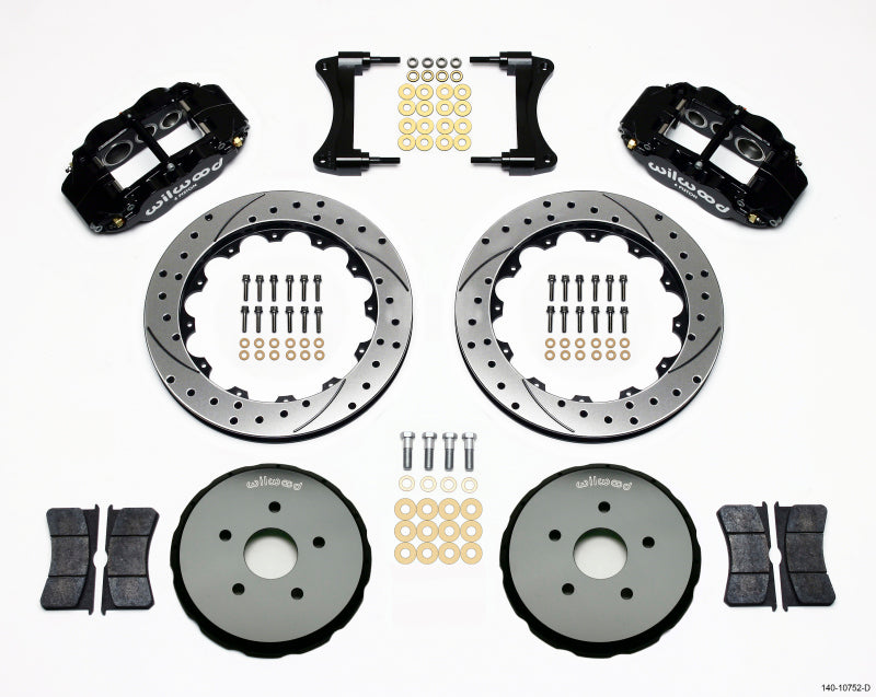 Wilwood Narrow Superlite 6R Front Hat Kit 12.88in Drilled 2008 Toyota Matrix - Mammoth Racing -