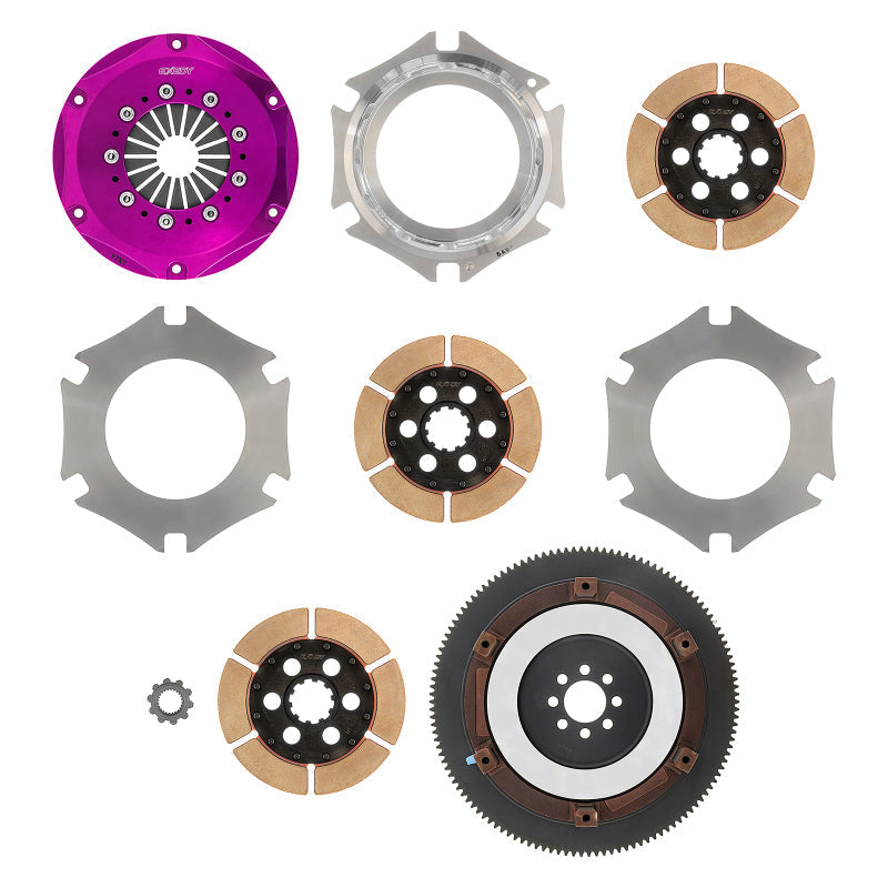 Exedy 1990-1996 Nissan 300zx Turbo V6 Hyper Triple Cerametallic Clutch Rigid Disc Push Type Cover - Mammoth Racing -