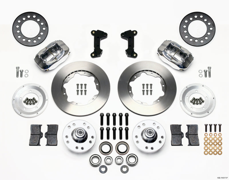 Wilwood Forged Dynalite Front Kit 11.00in Polished 74-80 Pinto/Mustang II Disc Spindle only - Mammoth Racing -
