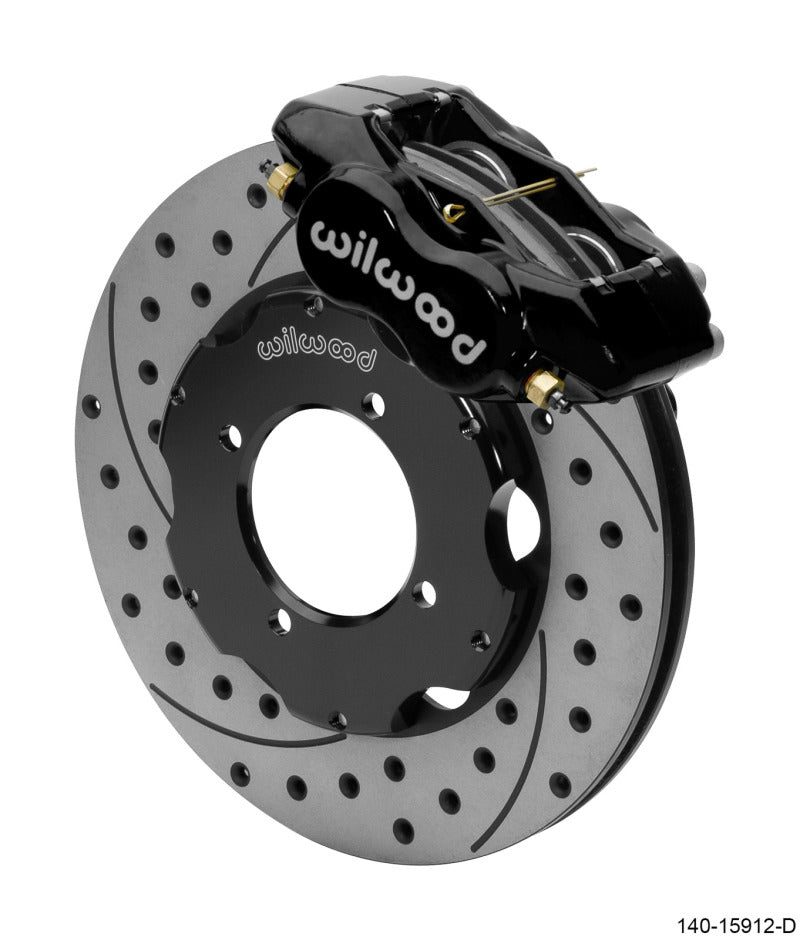 Wilwood Dynalite Front Big Brake Kit 11.00in SRP Drilled & Slotted Rotors - Black - My Store