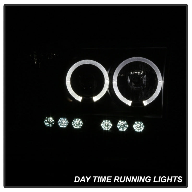 Spyder Dodge Ram 1500 02-05 03-05 Projector Headlights LED Halo LED Blk Smke PRO-YD-DR02-HL-BSM - Mammoth Racing -