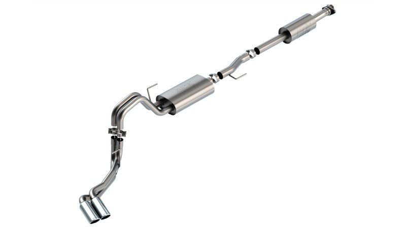 Borla F-150 2021 3.3L CC SB EC STB XL/XLT/Lariat/KR/Plnm/LTD 3/2.25 DSE Cat-Back ATAK Chrome Tips - Mammoth Racing -