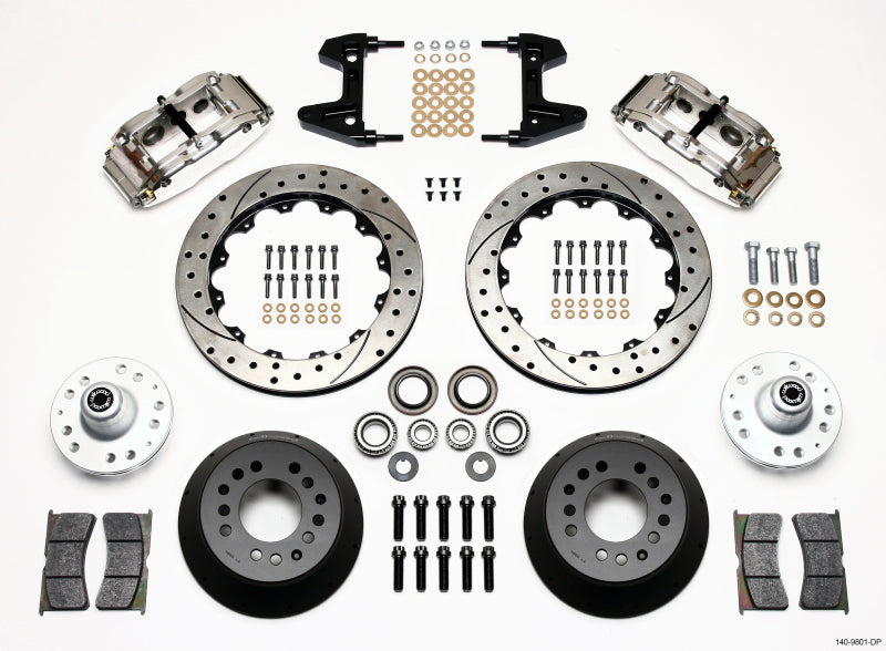 Wilwood Narrow Superlite 6R Front Hub Kit 12.88in Drill Pol 74-80 Pinto/Mustang II Disc Spindle only - My Store