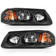 ANZO 2000-2005 Chevy Impala Crystal Headlight Black Amber - Mammoth Racing -