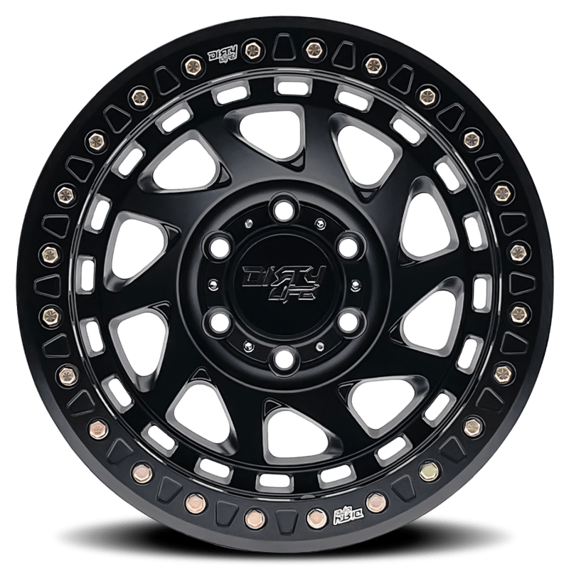 Dirty Life 9313 Enigma Race 17x9 / 5x127 BP / -12mm Offset / 78.1mm Hub Matte Black Wheel - Mammoth Racing -