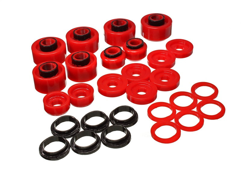 Energy Suspension 99-07 Ford F-250/F-350 SD 2/4WD Crew Cab Body Mount Set - Red - My Store