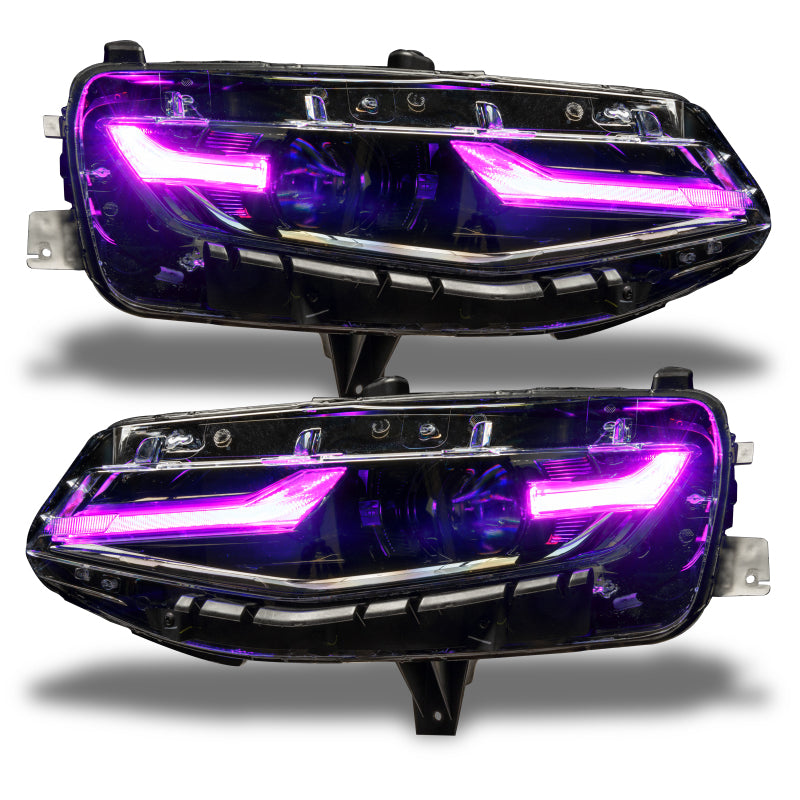 Oracle 19-21 Chevy Camaro LS/LT RGB+A Headlight DRL Upgrade Kit - ColorSHIFT w/ 2.0 Controller - Mammoth Racing -