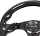 NRG Carbon Fiber Steering Wheel (320mm) Flat Bottom w/Shiny Black Carbon - My Store