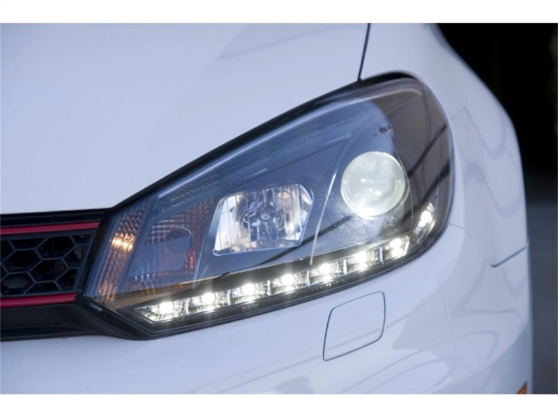 Spyder Volkswagen Golf/GTI 10-13 Projector Headlights Halogen Model- DRL Blk PRO-YD-VG10-DRL-BK - Mammoth Racing -