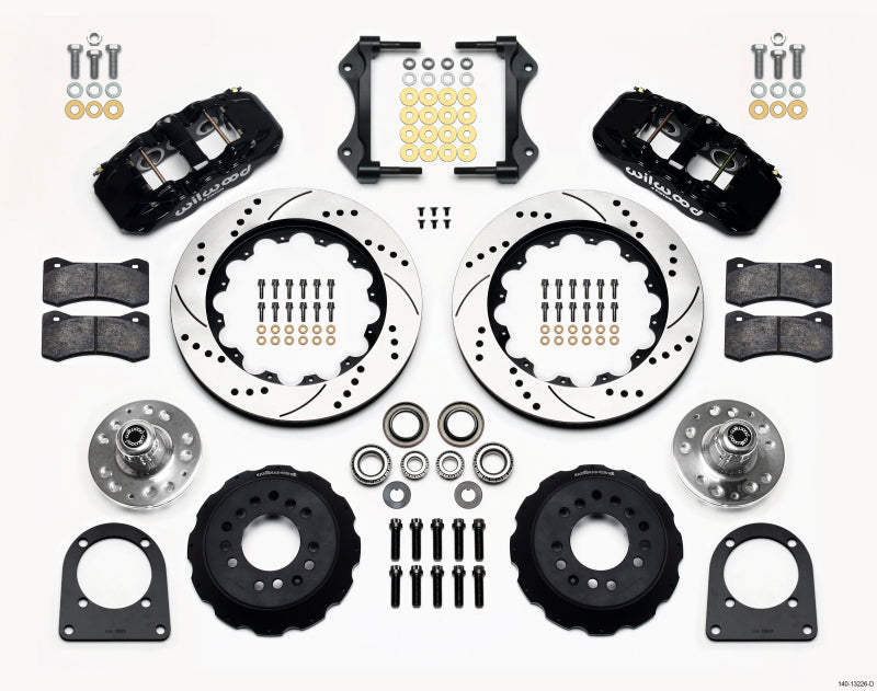 Wilwood Aero6 Front Hub Kit 14.00in Drilled Tci-ifs 71-78 (Pinto Based) - Mammoth Racing -