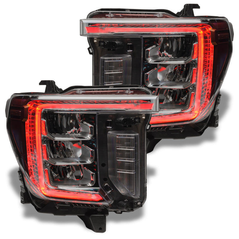 Oracle 20-21 GMC Sierra 2500 HD RGB+W Headlight DRL Upgrade Kit - ColorSHIFT w/ Simple Controller - Mammoth Racing -