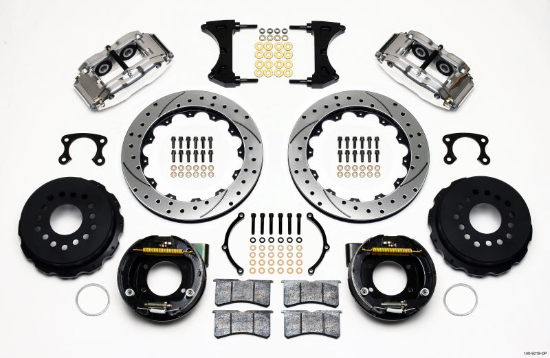 Wilwood Narrow Superlite 4R Rear P-Brk Kit 12.88in Drill Polish Big Ford New Style 2.50in Offset - My Store