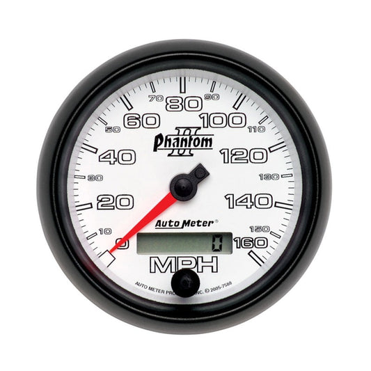 Autometer Phantom II 3-3/8in 160 MPH Electronic Programmable In-Dash Speedometer - My Store