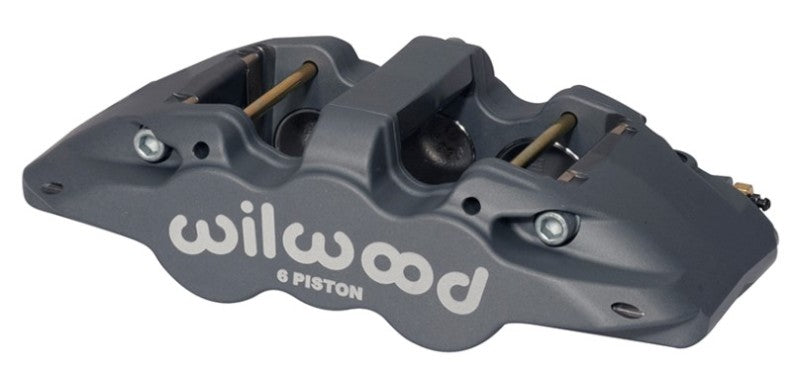 Wilwood Caliper-Aero6-R/H - Black Anodize (.80 Thk Pad) 1.62/1.12/1.12in Pistons 1.25in Disc - Mammoth Racing -