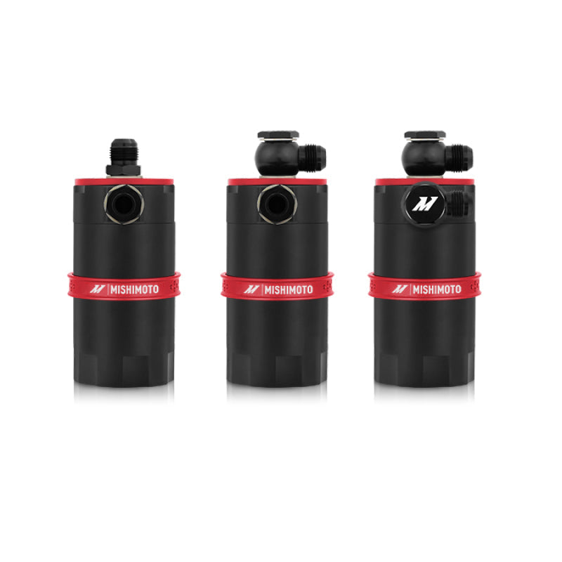 Mishimoto Universal Baffled Oil Catch Can - Red - Mammoth Racing -