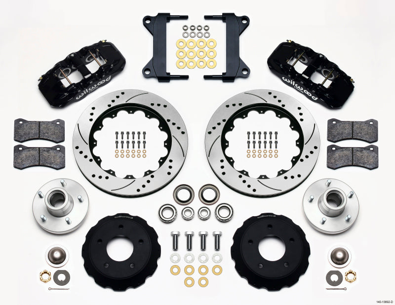 Wilwood Aero6 Front Hub Kit 14.00 Drilled Chevy C-10 60-87 CPP Drop Spindle - My Store