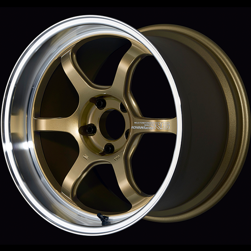 Advan R6 18x8.0 +45 5-114.3 Machining & Racing Brass Gold Wheel - My Store