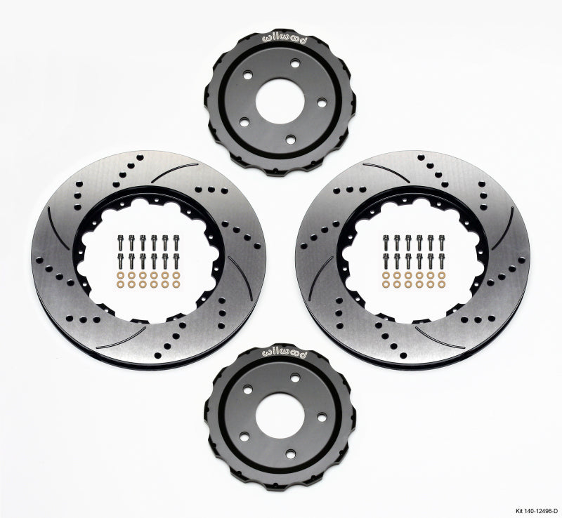 Wilwood Hat/Rotor Kit Front Drilled 06-Up Corvette C6-z06 (2pc Hat/Rtr) - Mammoth Racing -