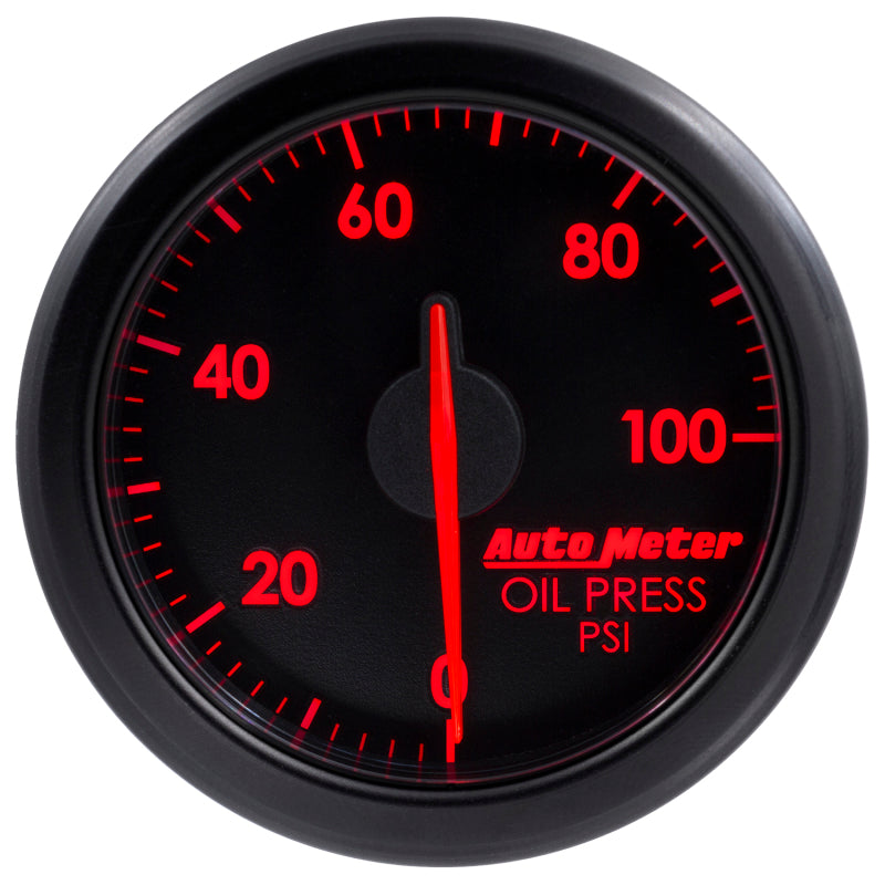 Autometer Airdrive 2-1/6in Oil Pressure Gauge 0-100 PSI - Black - My Store
