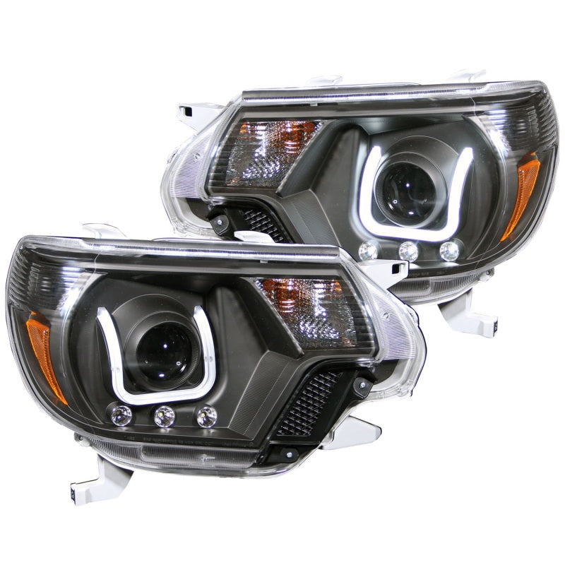 ANZO 2012-2015 Toyota Tacoma Projector Headlights w/ U-Bar Black - Mammoth Racing -
