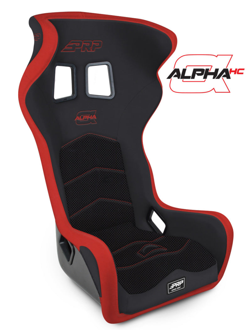 PRP Alpha Head Containment Composite Seat- Black/Red - Mammoth Racing -