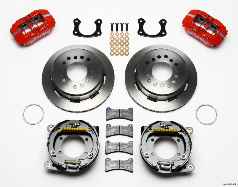 Wilwood Dynapro Low-Profile 11.00in P-Brake Kit - Red New Big Ford 2.50in Off Front Mount - Mammoth Racing -