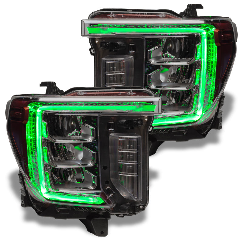 Oracle 20-21 GMC Sierra 2500/3500 HD RGB+W Headlight DRL Upgrade Kit - ColorSHIFT w/o Controller - Mammoth Racing -