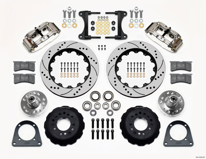 Wilwood Narrow Superlite 6R Front Hub Kit 14.00in Drill Pol Tci-ifs 71-78 (Pinto Based) - Mammoth Racing -