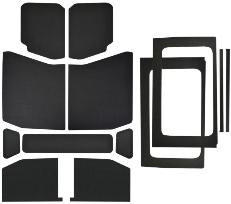 DEI 2018-Up Jeep Wrangler JL 4-Door Leather Look Headliner Complete Kit 13-pc - Black - Mammoth Racing -