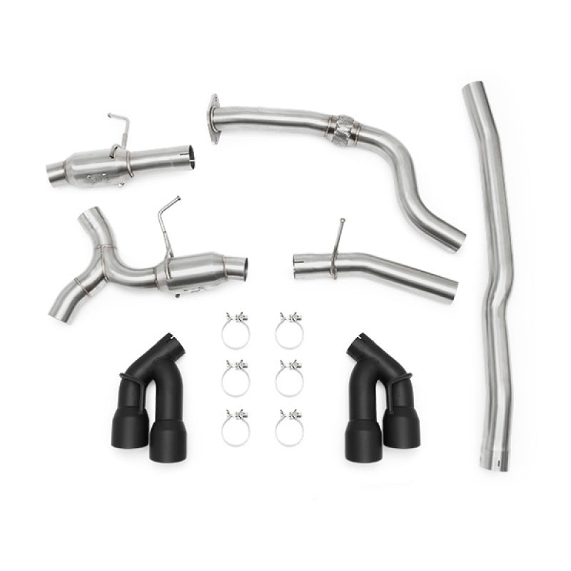 Mishimoto 2016+ Chevrolet Camaro 2.0T Quad Black Tip Cat-Back Exhaust - Mammoth Racing -