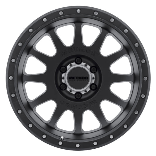 Method Mr605 NV 20x10 -24mm Offset 6x5.5 106.25mm CB Matte Black Wheel