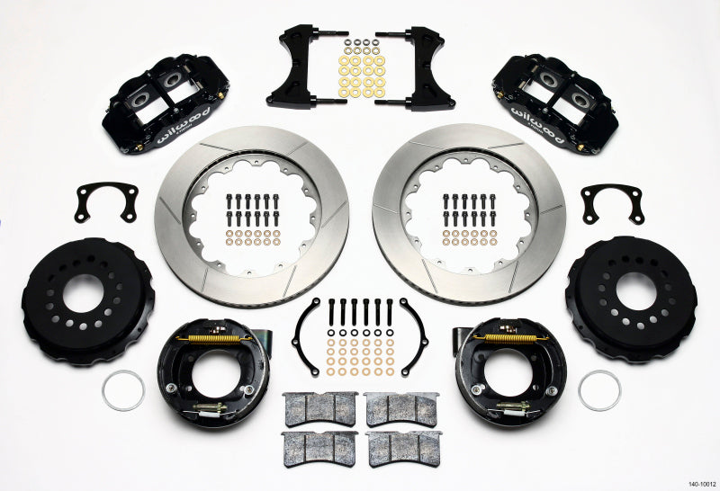 Wilwood Narrow Superlite 4R Rear P-Brk Kit 14.00in New Big Ford 2.50in Offset - Mammoth Racing -