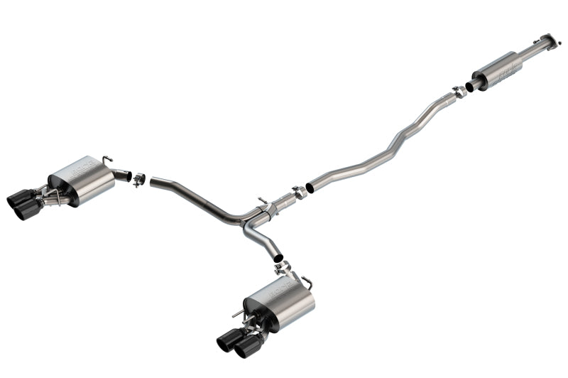 Borla 18-20 Toyota Camry XSE 3.5in Tip Dual Split Rear Exit Cat Back S-Type Exhaust Black Chrome - My Store