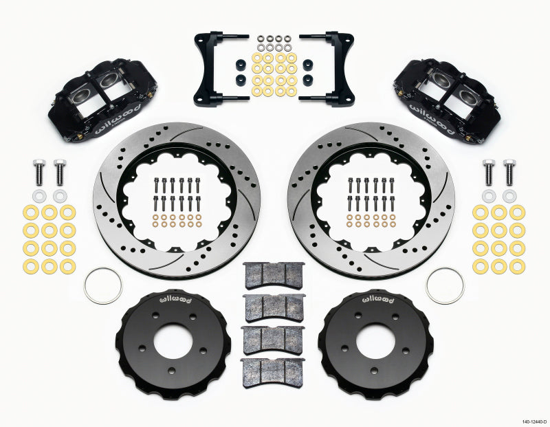 Wilwood Narrow Superlite 4R Front Hat Kit 14.00in Drill 2007-Up Jeep Wrangler - Mammoth Racing -