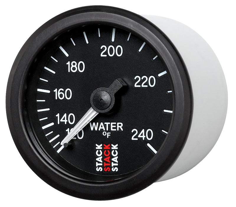 Autometer Stack 52mm 120-240 Deg F 1/2in Npt (M) Mechanical Water Temp Gauge - Black - My Store
