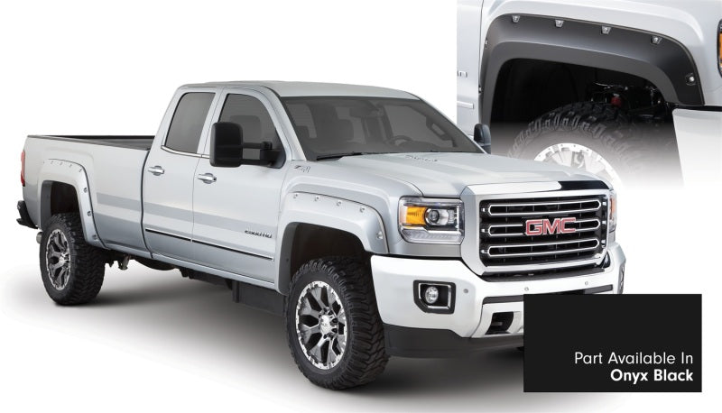 Bushwacker 16-18 GMC Sierra 2500 Fleetside Pocket Style Flares 4pc 78.8/97.6in Bed - Onyx Black - My Store