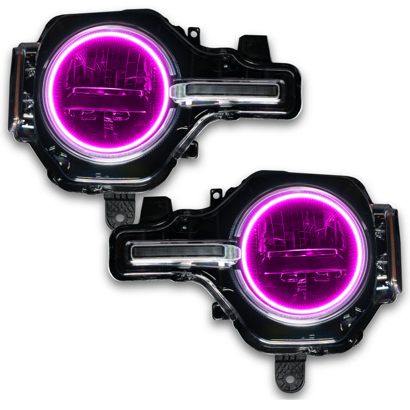 Oracle 2021 Ford Bronco Base Headlight LED Halo Kit - ColorSHIFT - w/ 2.0 Controller - Mammoth Racing -
