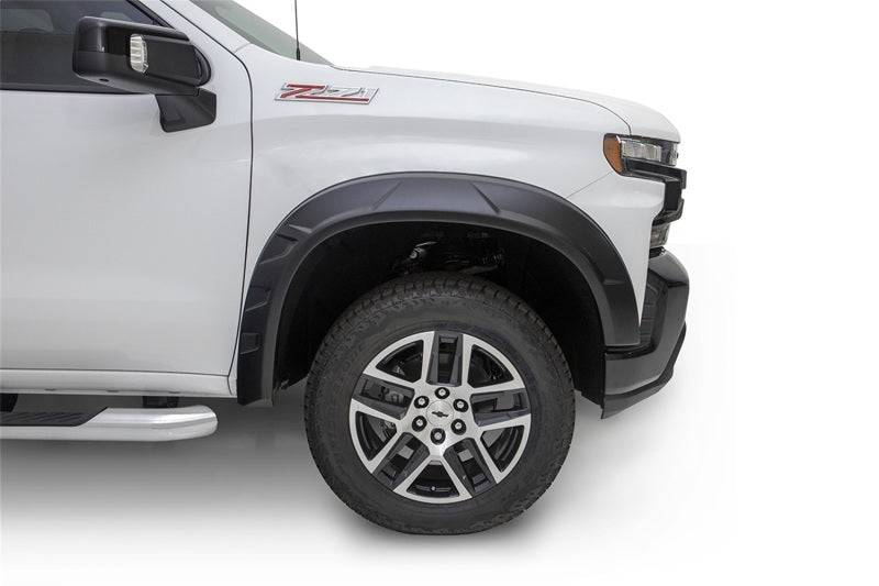 Bushwacker 19-21 Chevrolet Silverado 1500 DRT Style Flares 4pc - Black - Mammoth Racing -