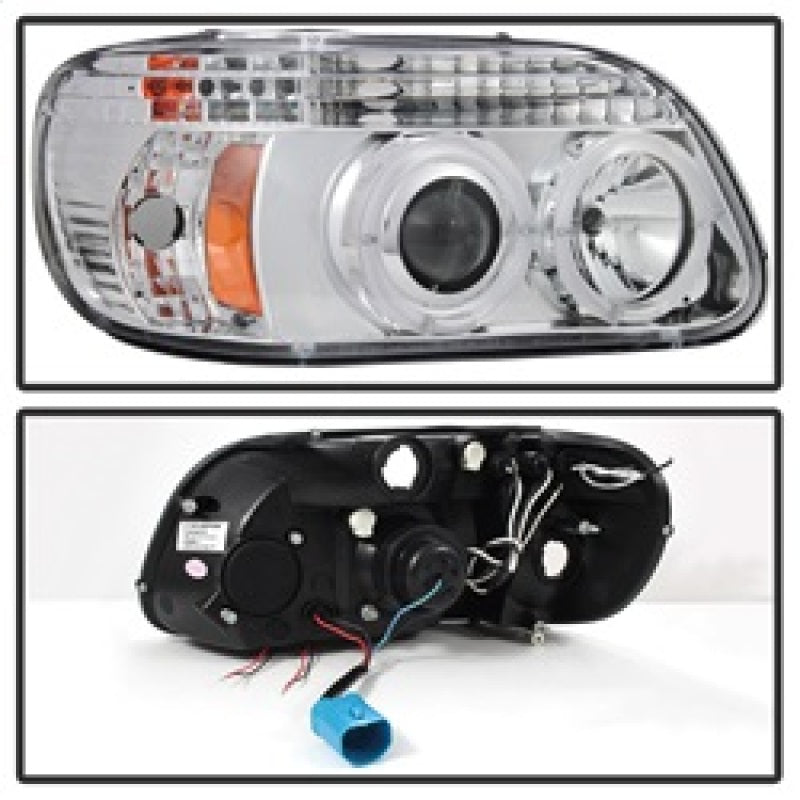 Spyder Ford Explorer 95-01 1PC Projector Headlights LED Halo Chrm PRO-YD-FEXP95-HL-1PC-C - Mammoth Racing -
