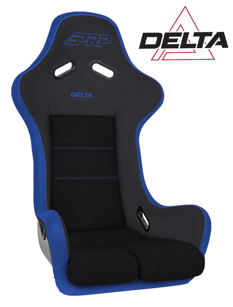 PRP Delta Composite Seat- Black/Blue (prp Blue Outline/Delta Blue- Blue Stitching/201-263-201-V) - Mammoth Racing -