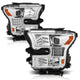 ANZO 15-17 Ford F-150 Proj Headlights w/ Plank Style Design Chrome w/ Amber Sequential Turn Signal - Mammoth Racing -